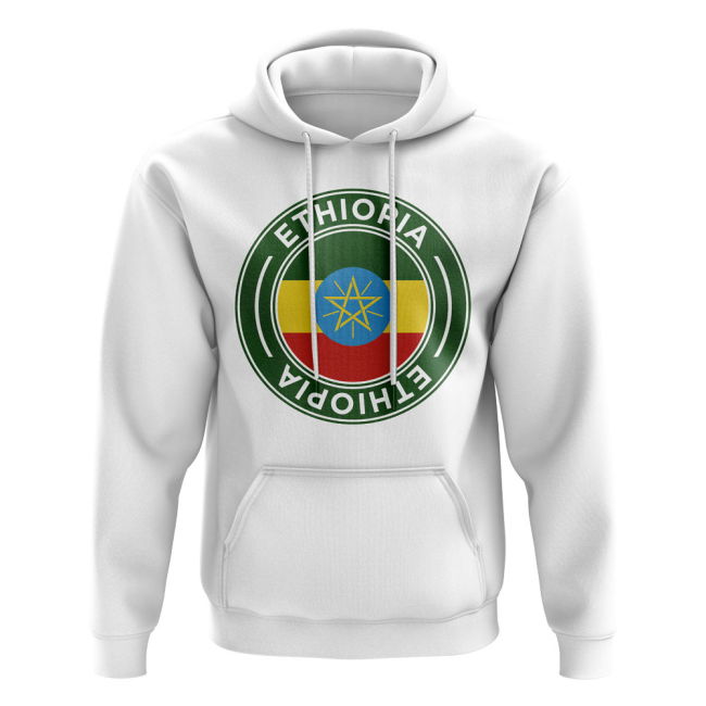 Ethiopia Football Badge Hoodie (White)