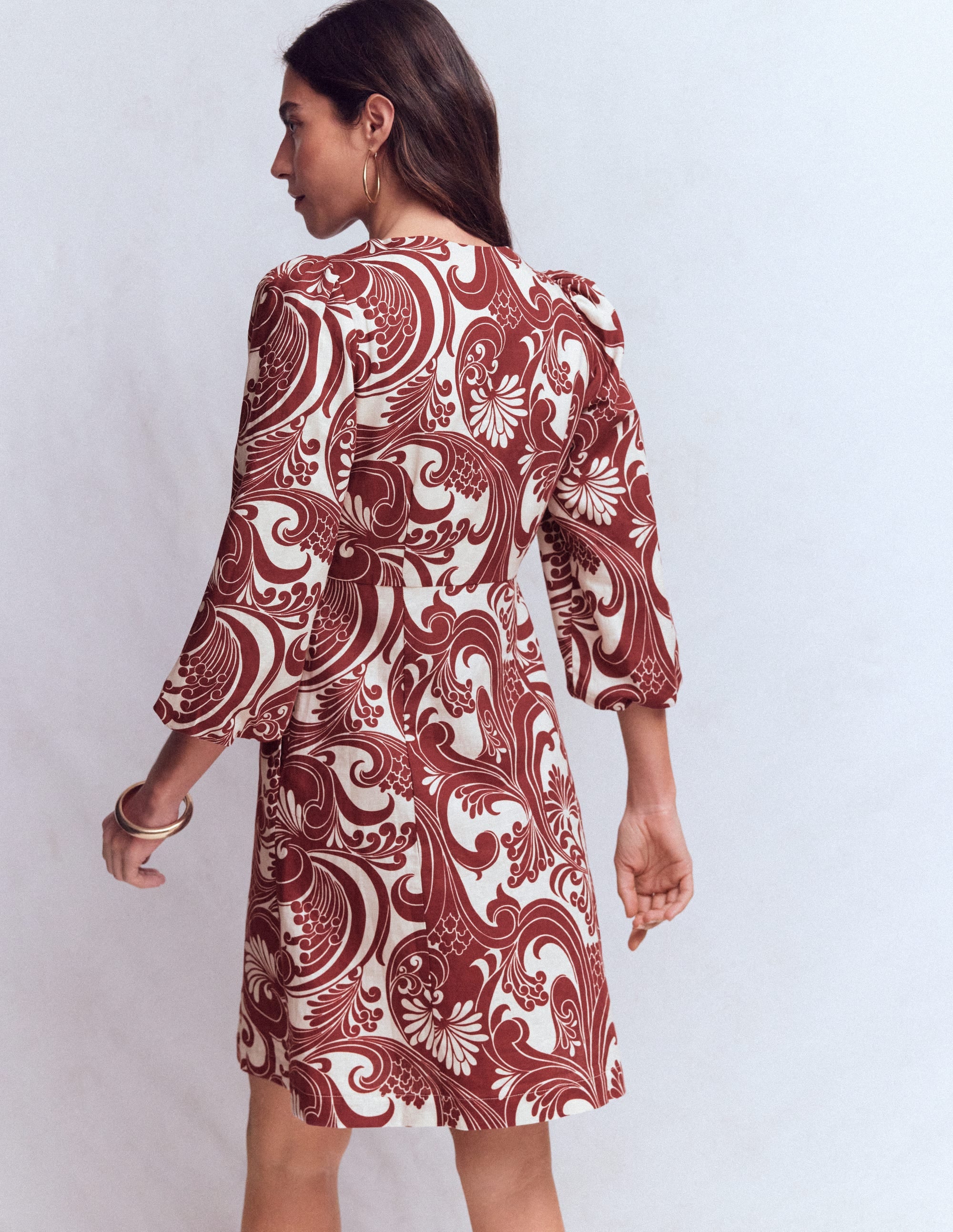 Marla Linen Blend Short Dress