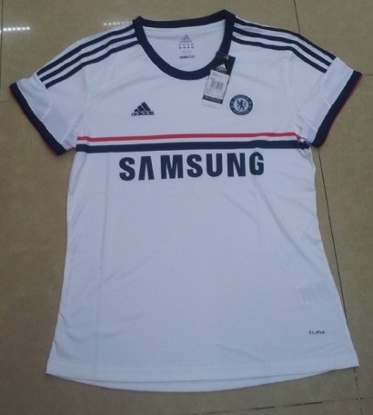 Official Durable 13-14 Chelsea Away White Womens Jersey Shirt