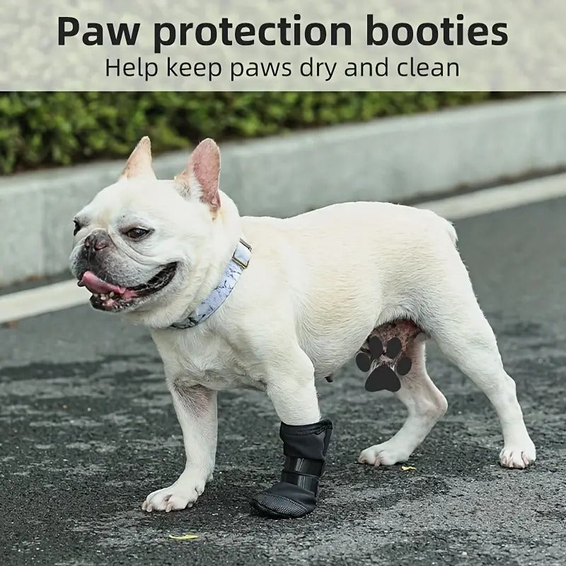French Bulldog Frenchie Paw Protection Booties – Pack Of Four