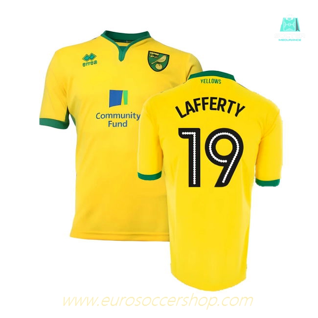 Norwich City 2016-17 Home Shirt ((Good) XXL) (Lafferty 19)