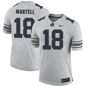 Men's OSU Buckeyes Tate Martell #18 replica Gray 2024 stitched Jersey