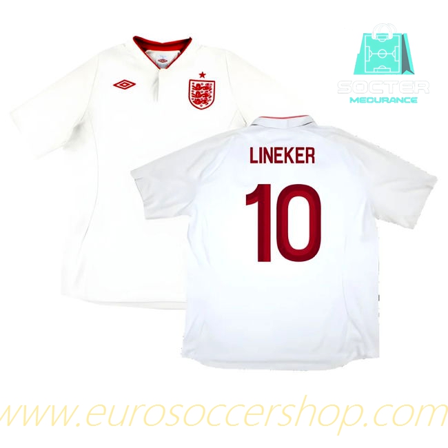 Three Lions Home Football Shirt (Lineker 10)