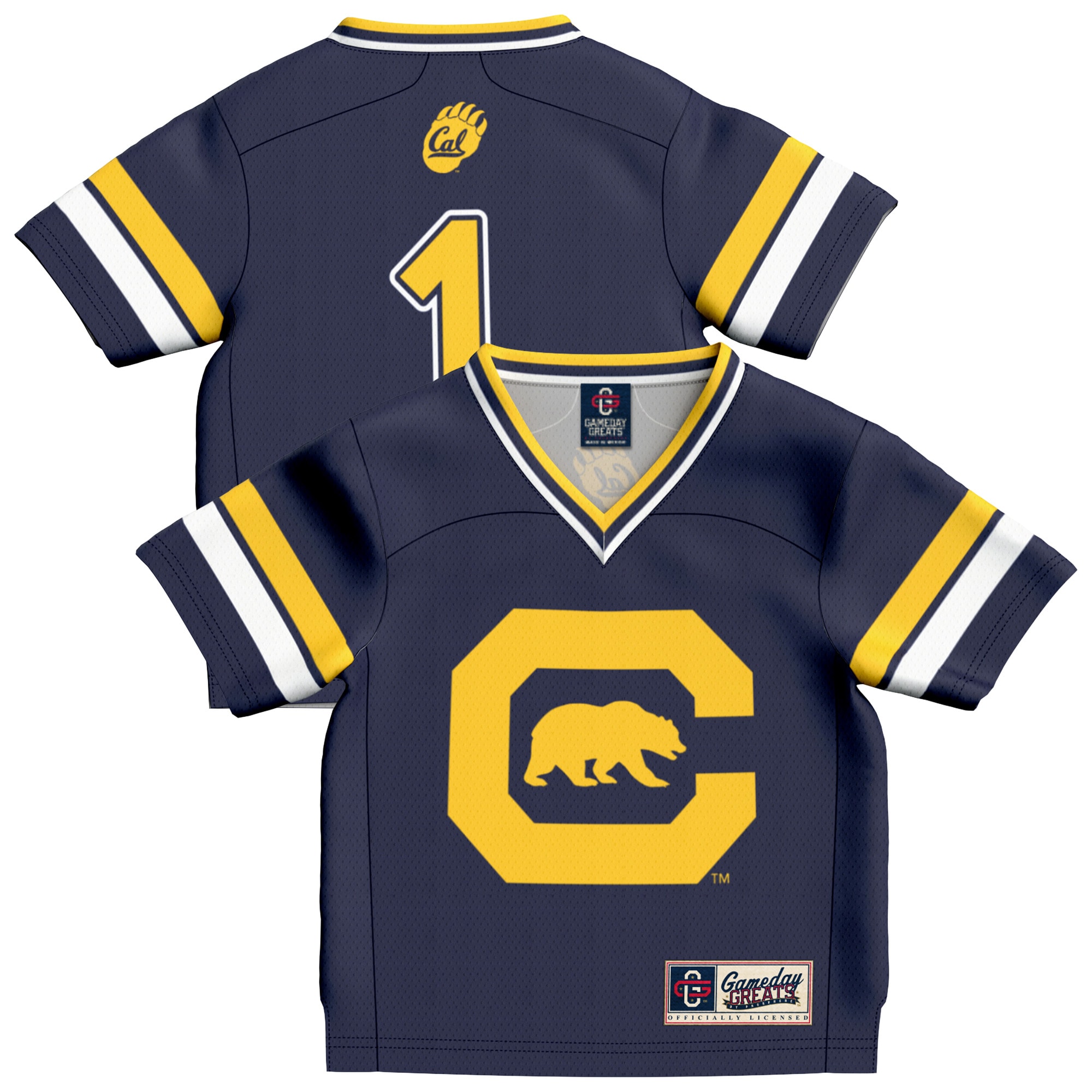 #1 Cal Bears GameDay Greats Infant Lightweight Collegiate Football Fashion Jersey - Navy