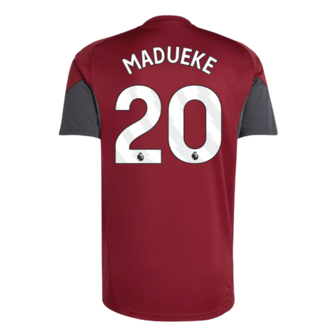 replica 2025-2026 Arsenal EU Training Jersey (Burgundy) (Madueke 20)