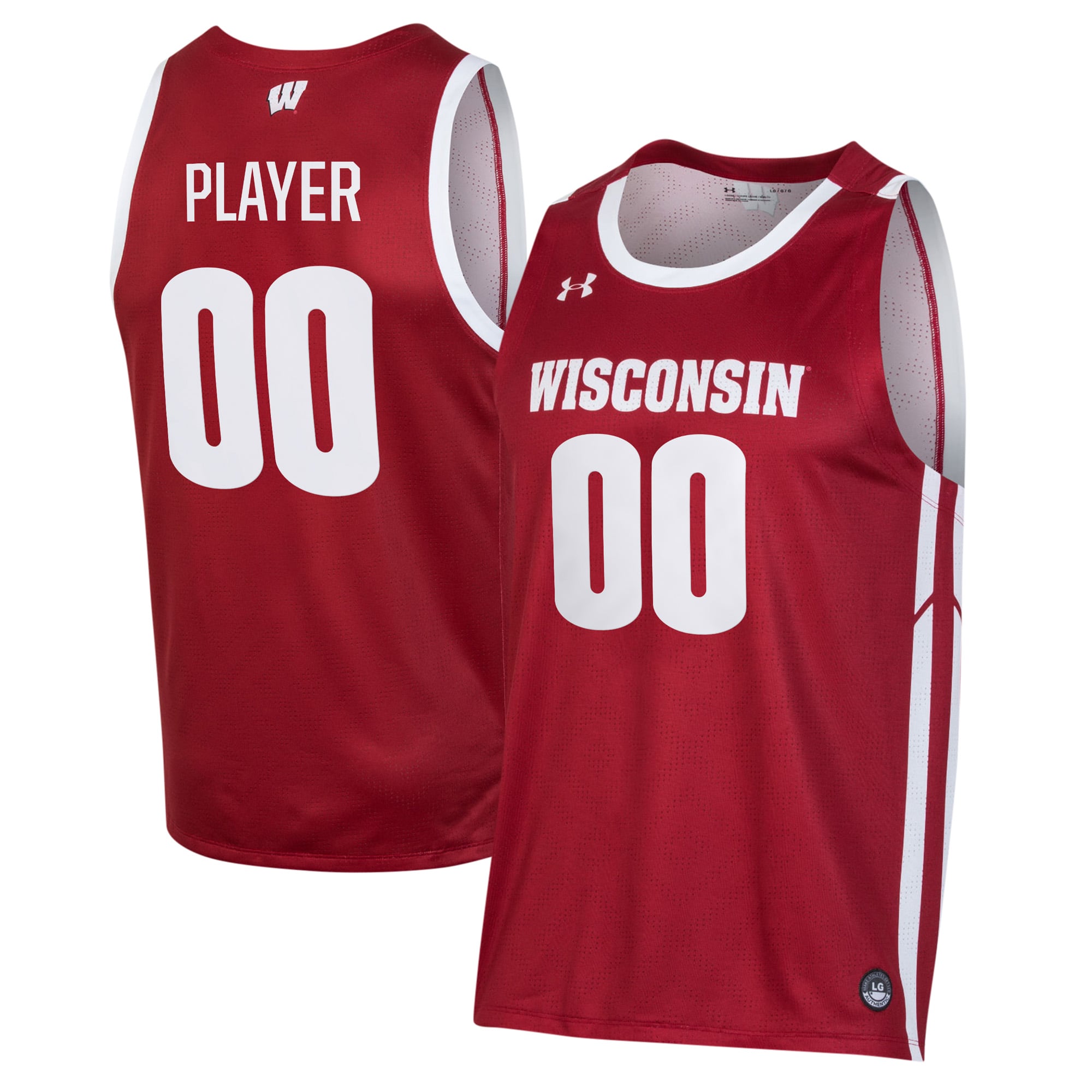 Wisconsin Badgers Under Armour Pick-A-Player NIL Men's Basketball Jersey - Red