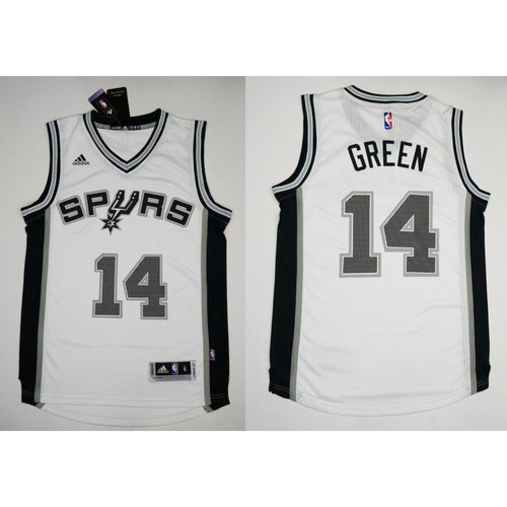 Revolution 30 Spurs #14 Danny Green White Stitched NBA Jersey