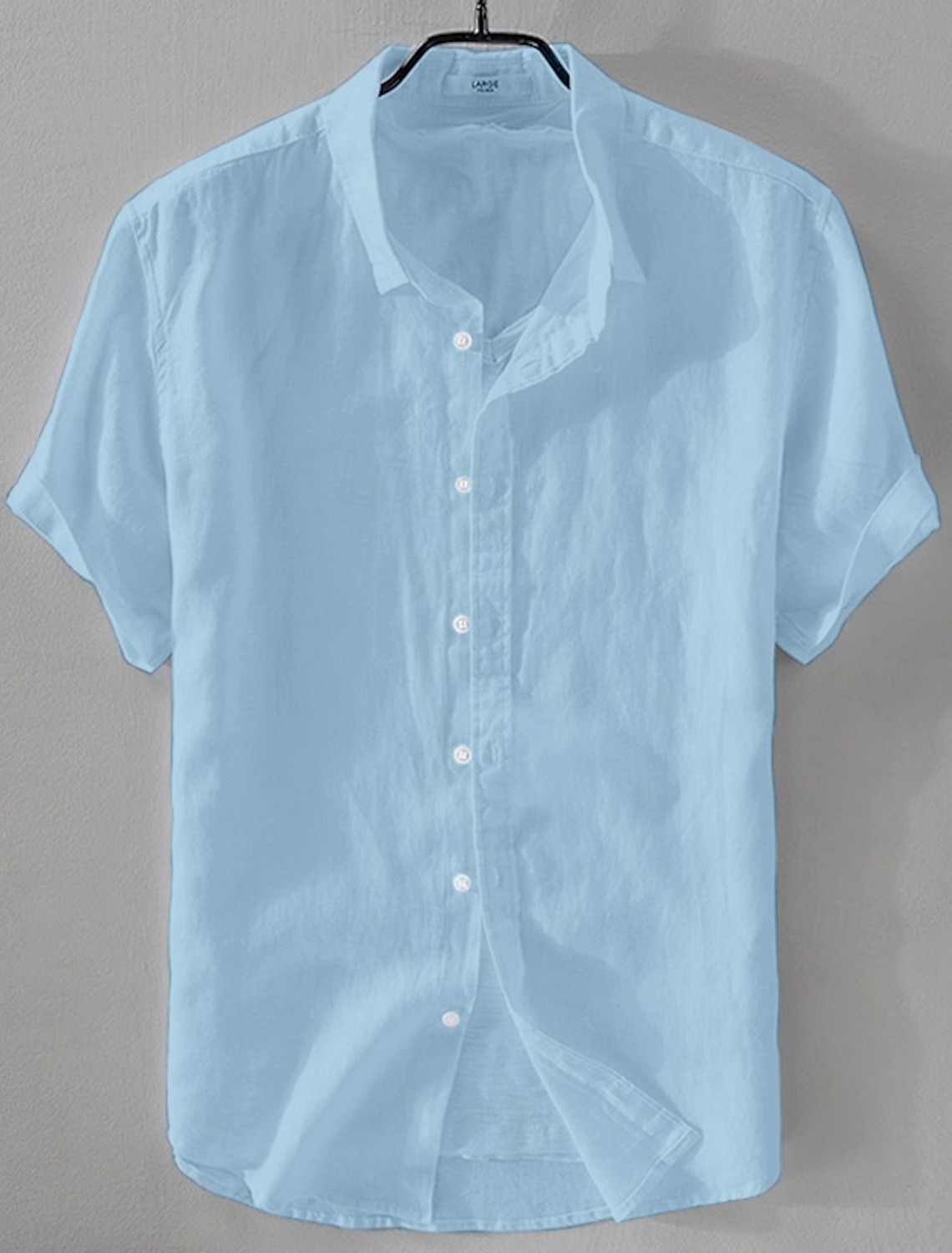 Men's Linen Shirt Minimalist Aloha Casual Cotton Button Up Coconut