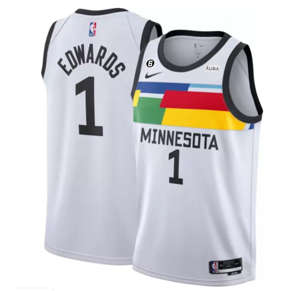 Limited Edition Men's Timberwolves #1 Anthony White Basketball Jersey