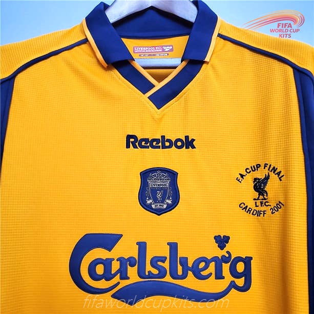 Liverpool 00-01 Away Yellow Football Kit