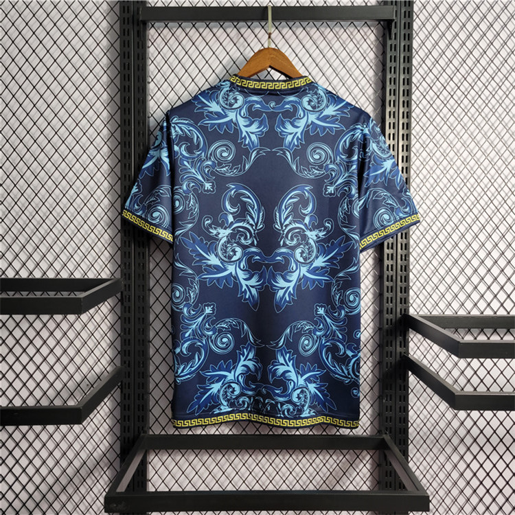 High Quality Official Official Italy X Versace Blue Shirt