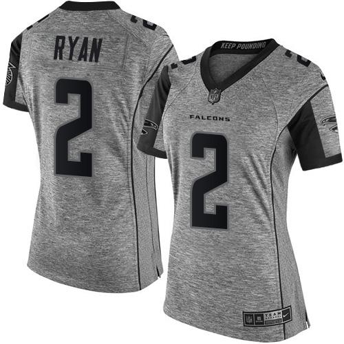 NFL A F Falcons Matt Ryan #2 Gray Limited Game Jersey - Premium