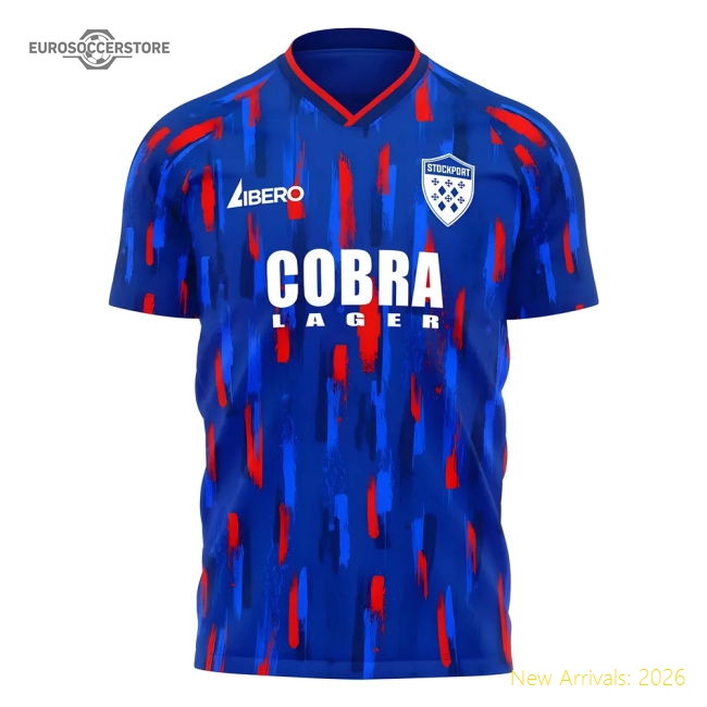 Authentic Stockport 2025-2026 Home Concept Football Kit (libero)