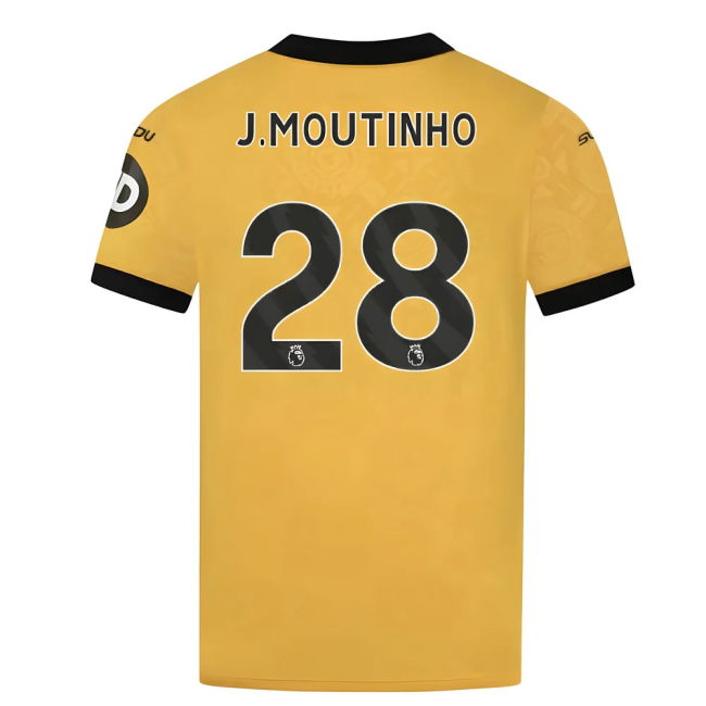 Authentic Design Wolves Wolves Home Shirt J Moutinho #28 2024-2025...