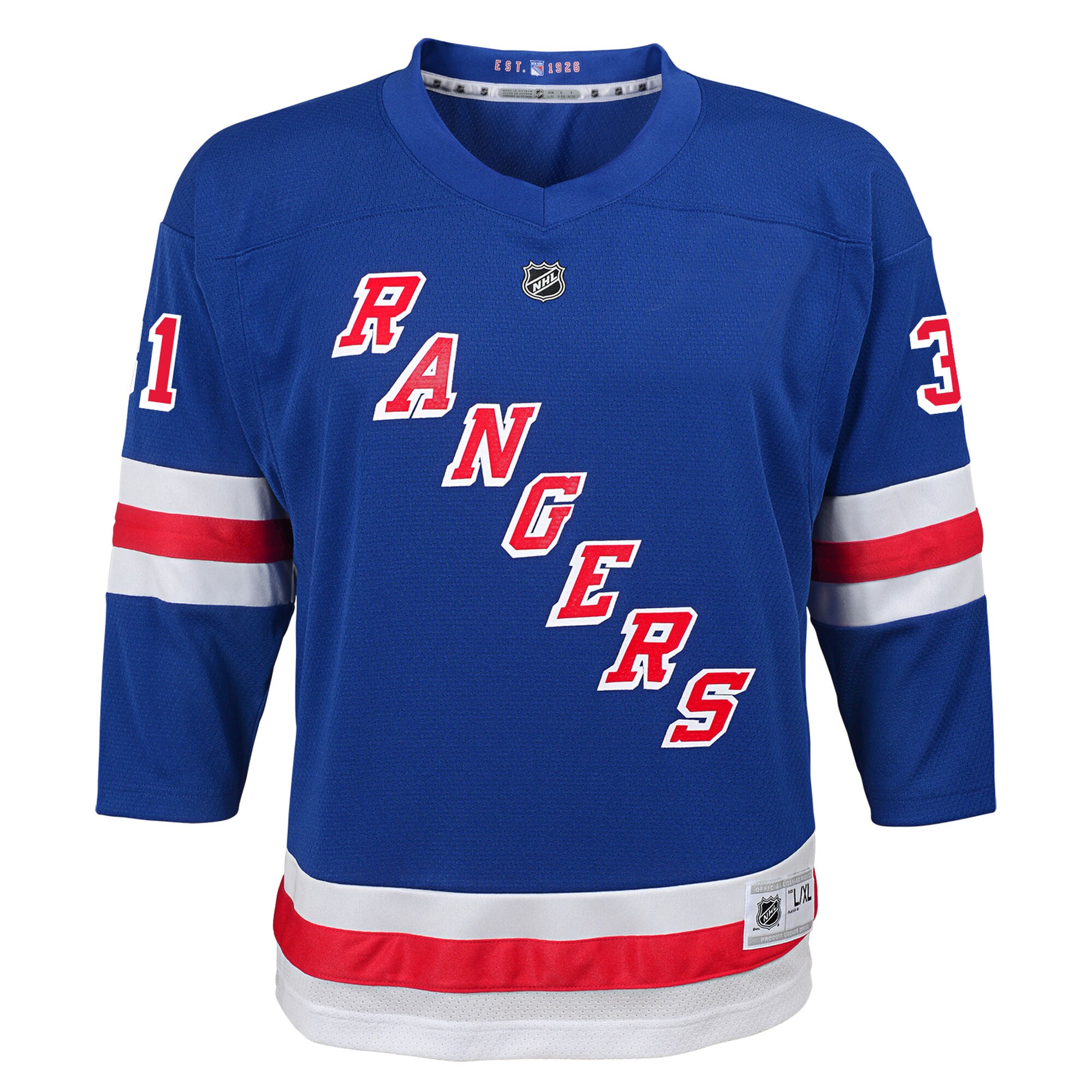[LK] Igor Shesterkin New York Rangers Youth Home Replica Player Jersey - Blue