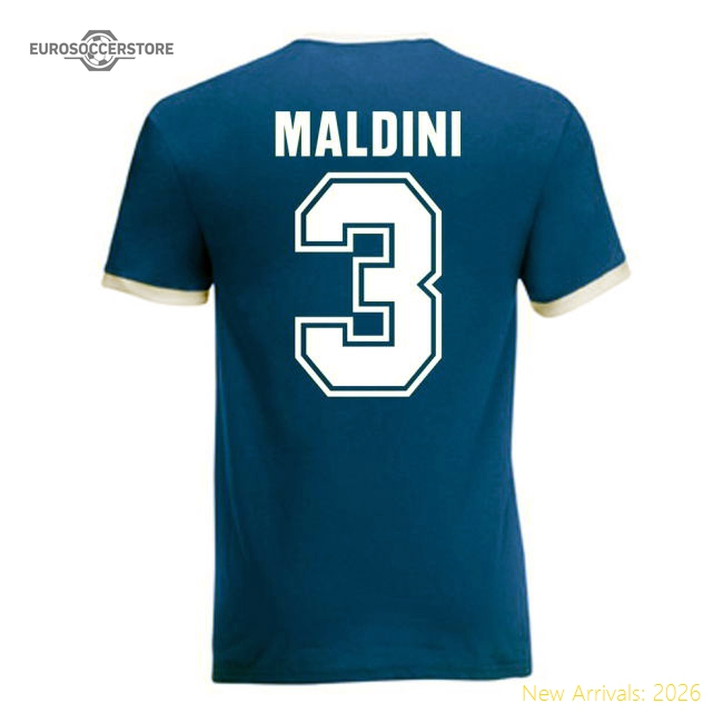 Paolo Maldini Italy Ringer Tee (blue)