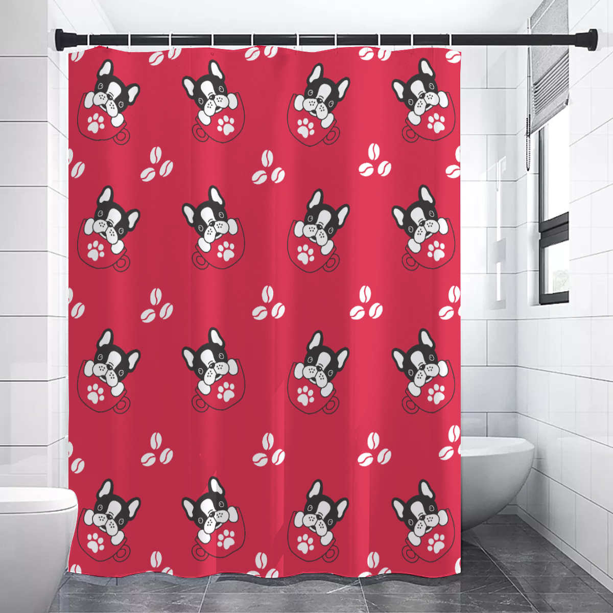Frenchie Henry - Comfortable Shower Curtains Summer Wear