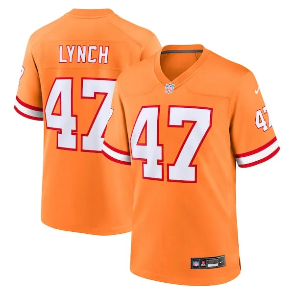 None John Lynch Game Jersey - Orange | NFL Player Jersey | NFL Footbal
