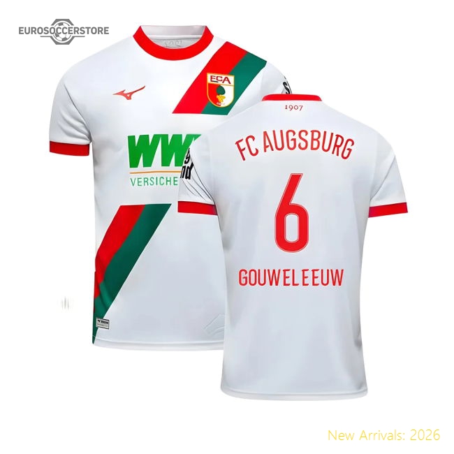 Premium 2025-2026 Fc Augsburg Home Shirt (gouweleeuw 6) - Economical