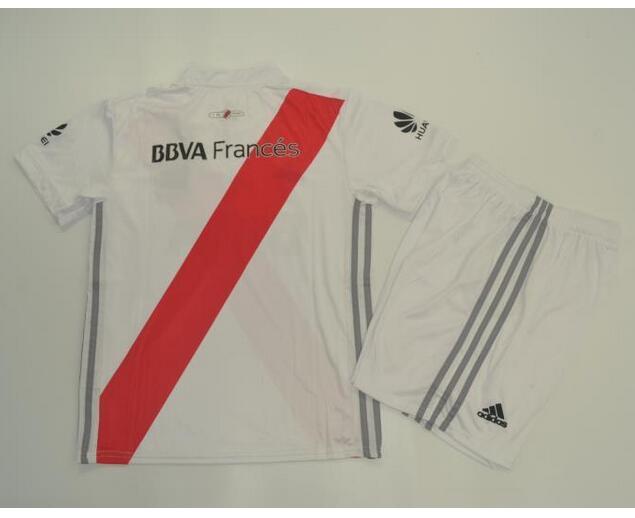 Kids River Plate Home 201718 Soccer KitsShirtShorts - Official