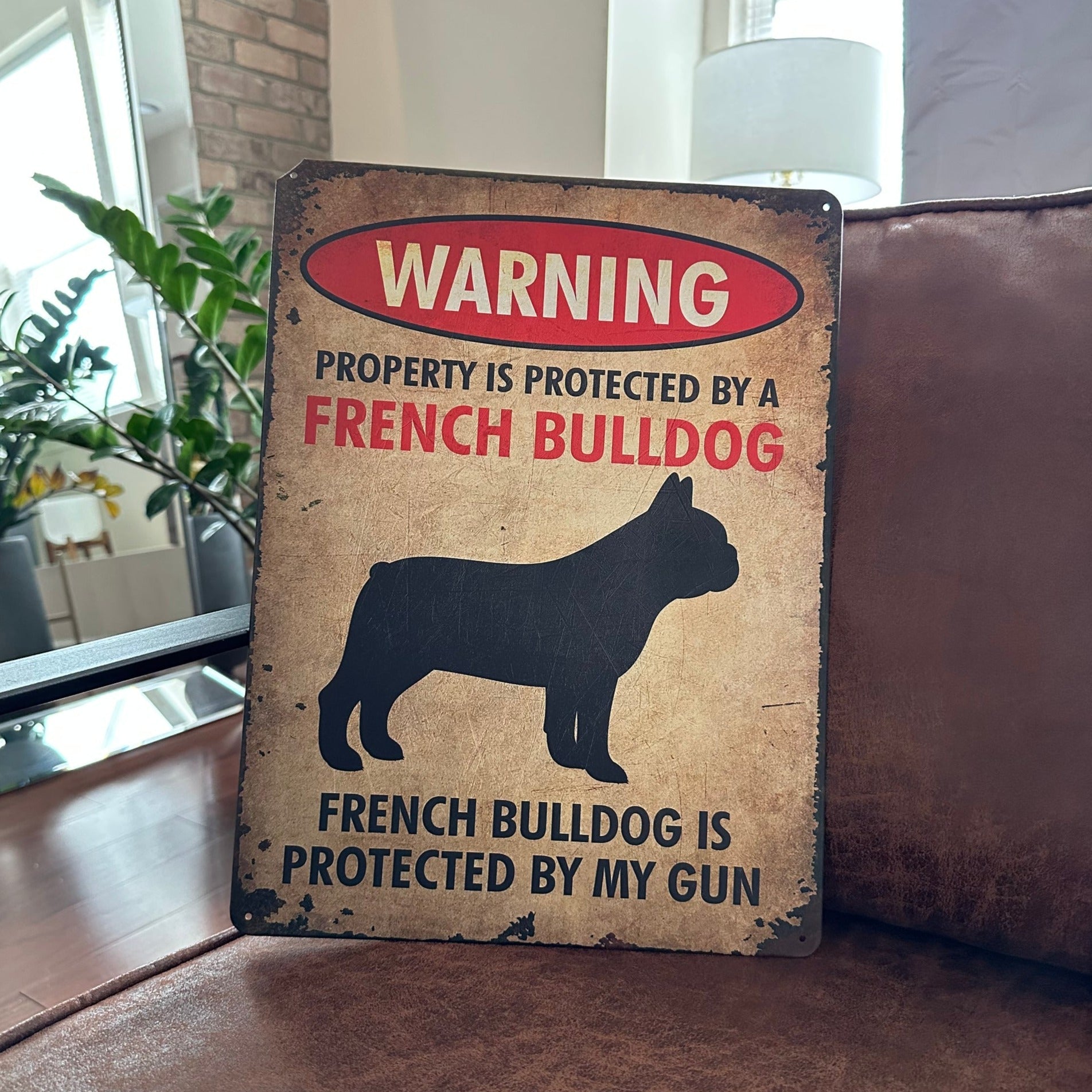 Metalpaws - French Bulldog French Bulldog Vintage Metal Sign Outdoor Use