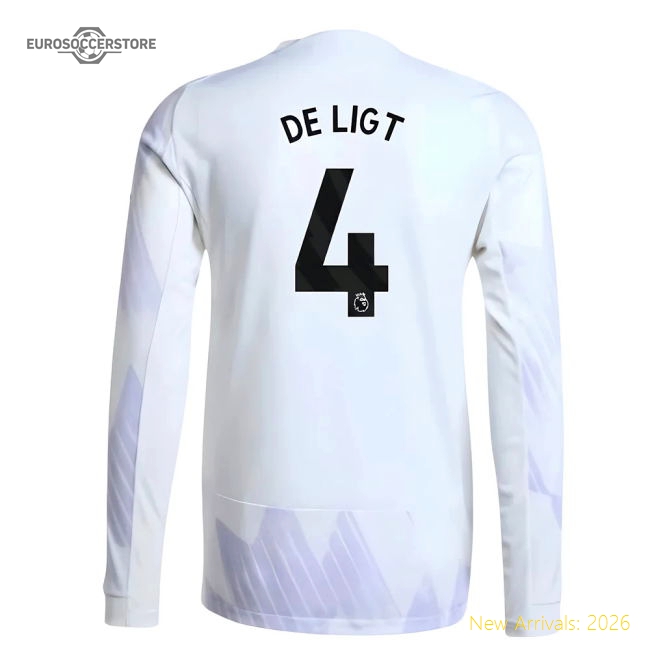 2025-2026 Man Utd Authentic Long Sleeve Away Shirt (De Ligt 4)