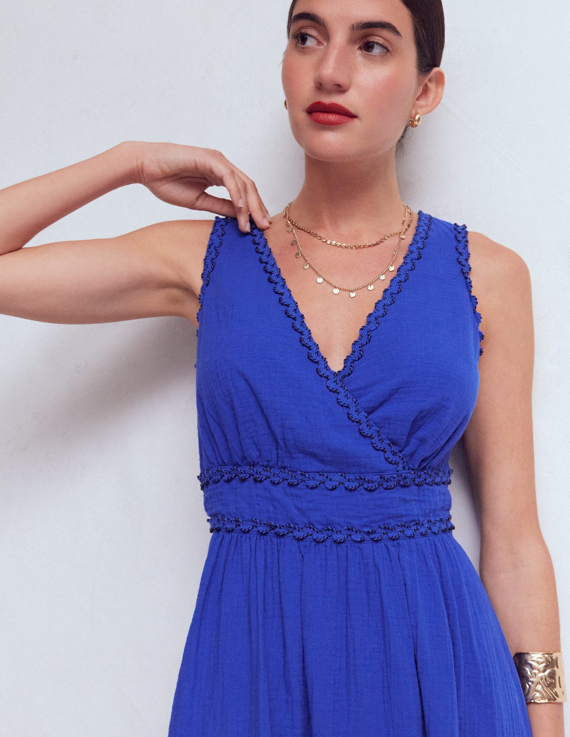 Lorna Trim Double Cloth Dress