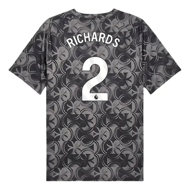 2025-2026 Man City Warm Up Jersey (Black) (Richards 2) (Limited Edi...