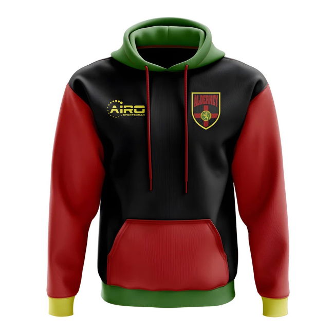 Alderney Concept Core Football Badge Hoodie (Black)