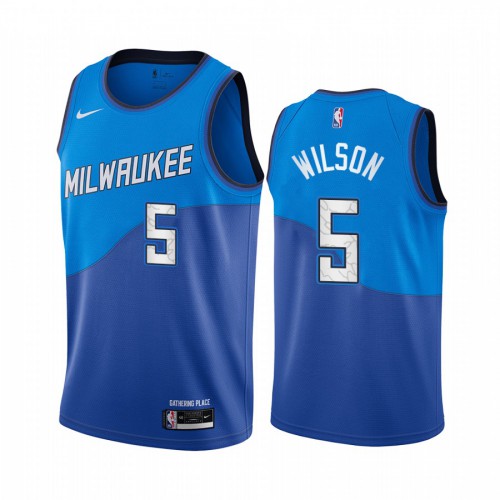 MIL Blue Nike M. Bucks #5 NBA Jersey Basketball Jersey Premium Quality