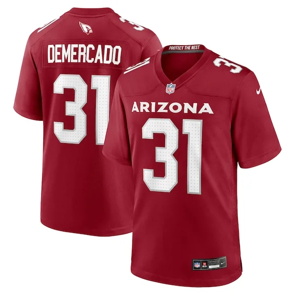 None Game NFL Jersey - Cardinal | Top-Grade Football Apparel