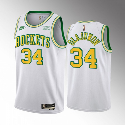 HOU Hakeem #34 Performance Replica Jersey Retro Style Athletic