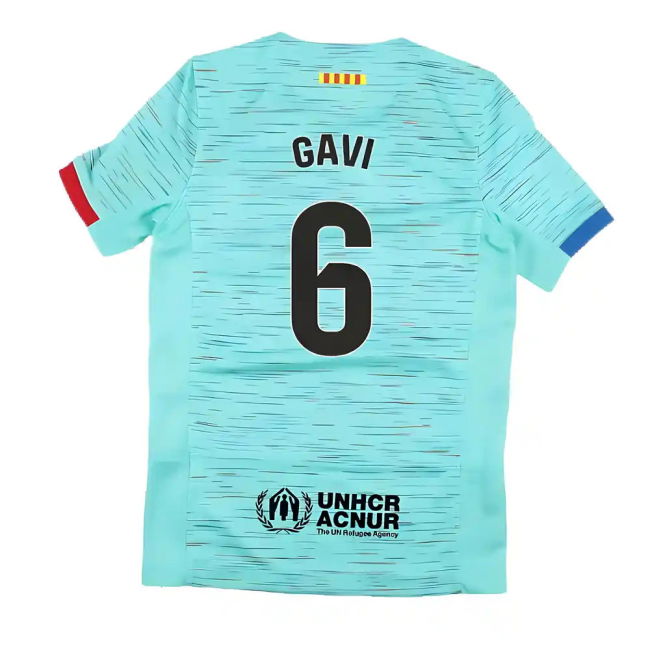 2023-2024 Barcelona Third Shirt (Kids) (Gavi 6) - Fan Favorite - Cu...