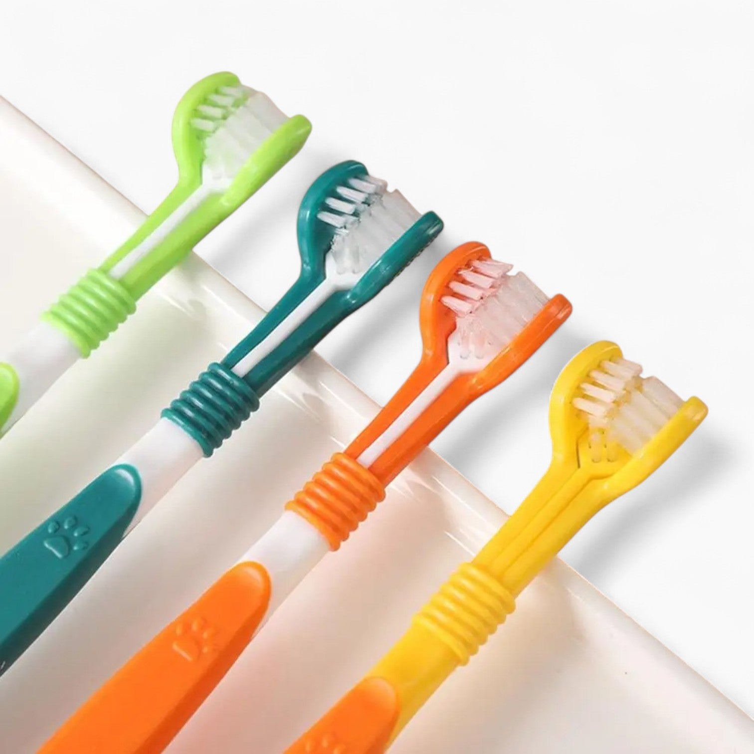 Tribrush French Bulldog Toothbrush – Three-Sided Soft Bristle Dog Dental Care Brush