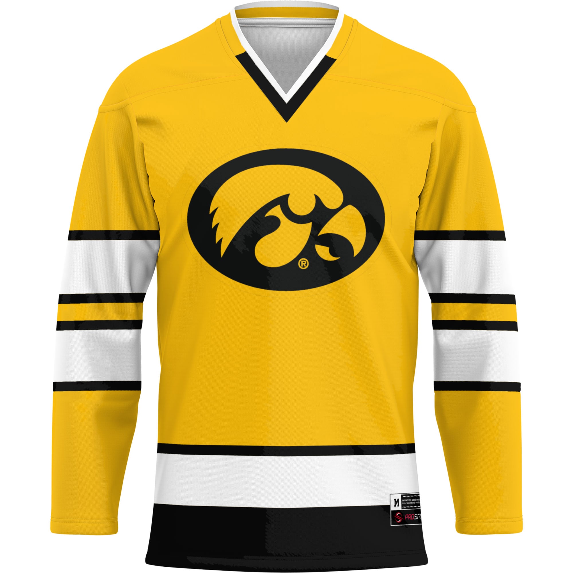 [DDG] Iowa Hawkeyes GameDay Greats Hockey Jersey - Gold