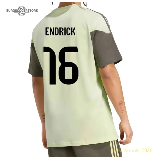 Professional-Grade 2025-2026 Real Madrid Training Tee (Almost Lime) (Endrick