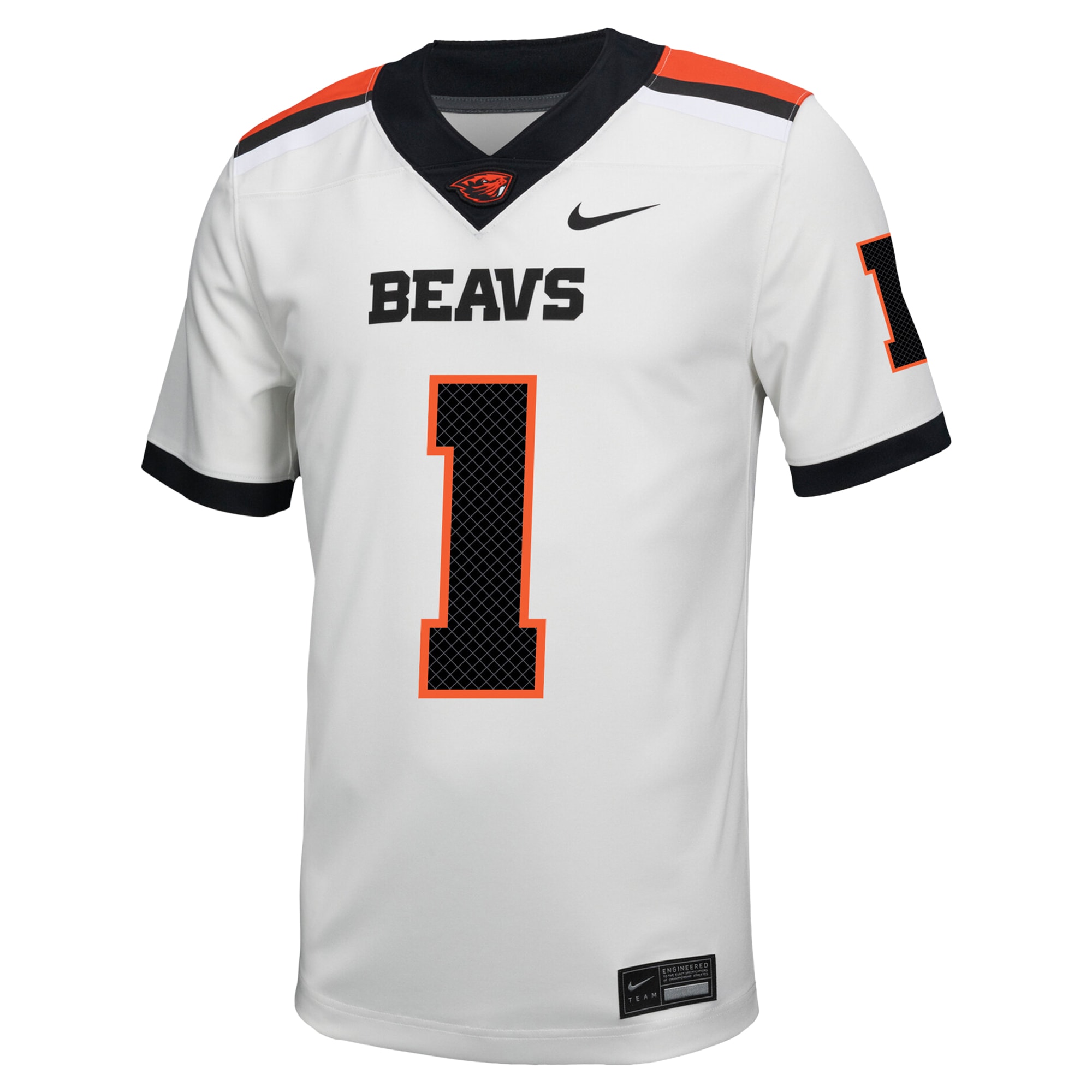 #1 Oregon State Beavers Road Replica 26/27 Football Jersey - White