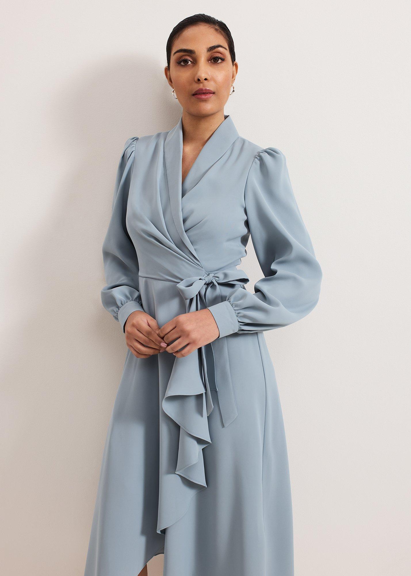 Petite Phillipa Wrap Midi Dress