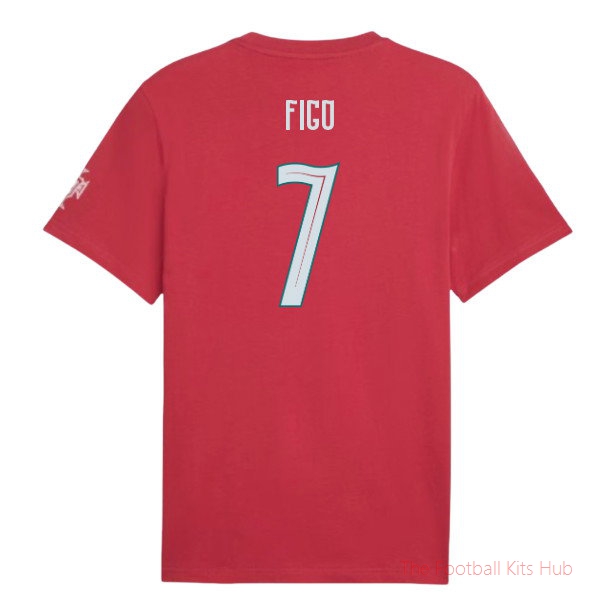 2026-2027 Portugal FtblCulture Tee (Red) (Figo 7)