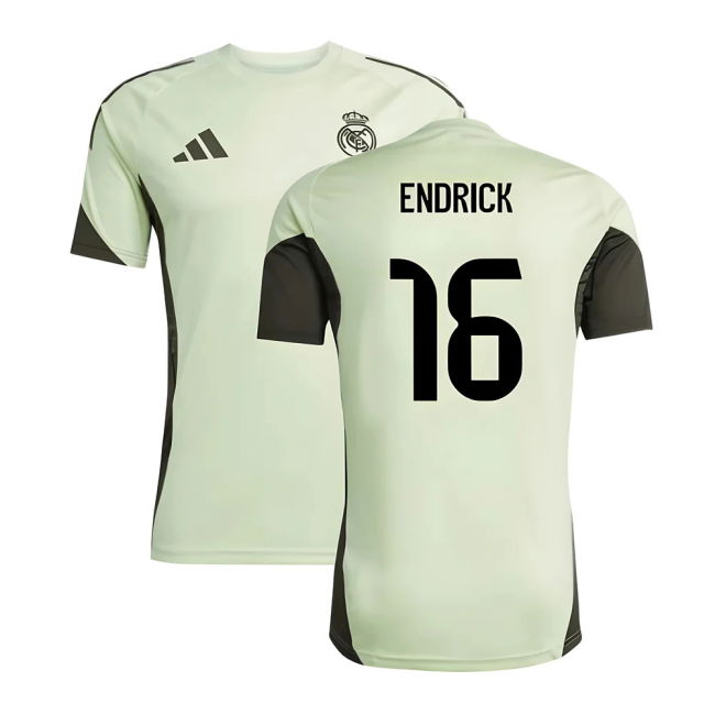 2025-2026 Real Madrid Training Jersey (Almost Lime) (Endrick 16) - ...