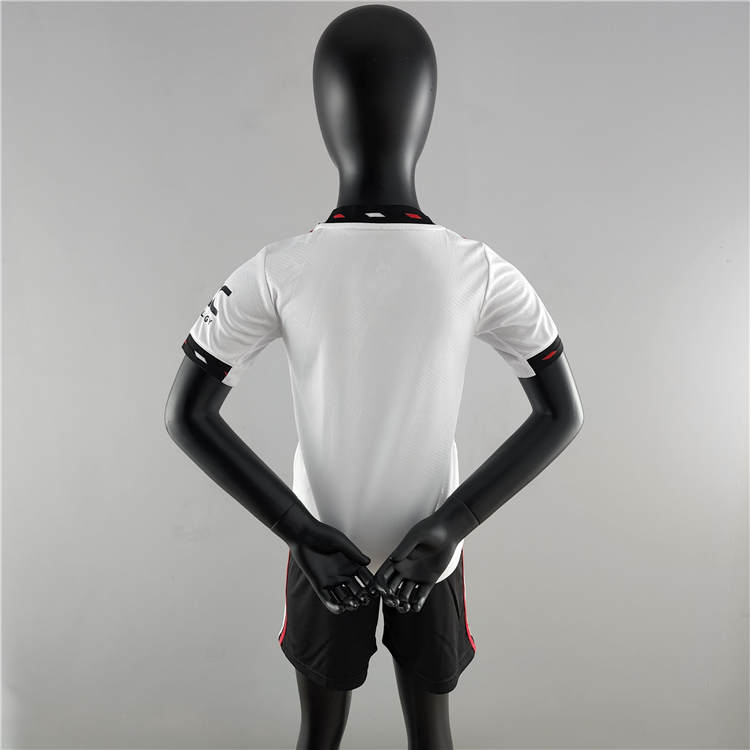 Quick Dry Man Utd Kids Manchester United 2223 Away White Soccer Kit