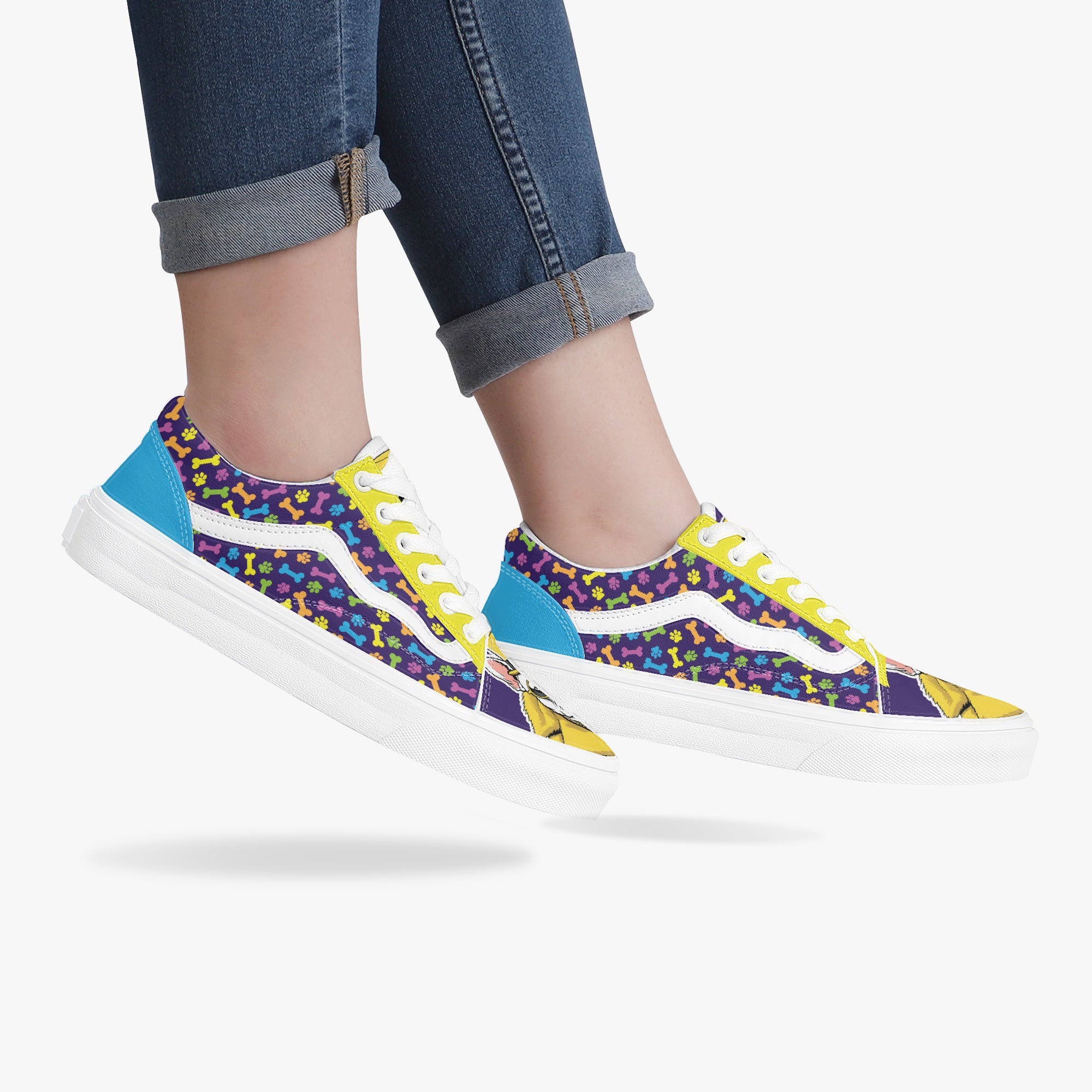 Frenchie-Fan Papi - Trendy Low-top Canvas Sneakers for Daily Life