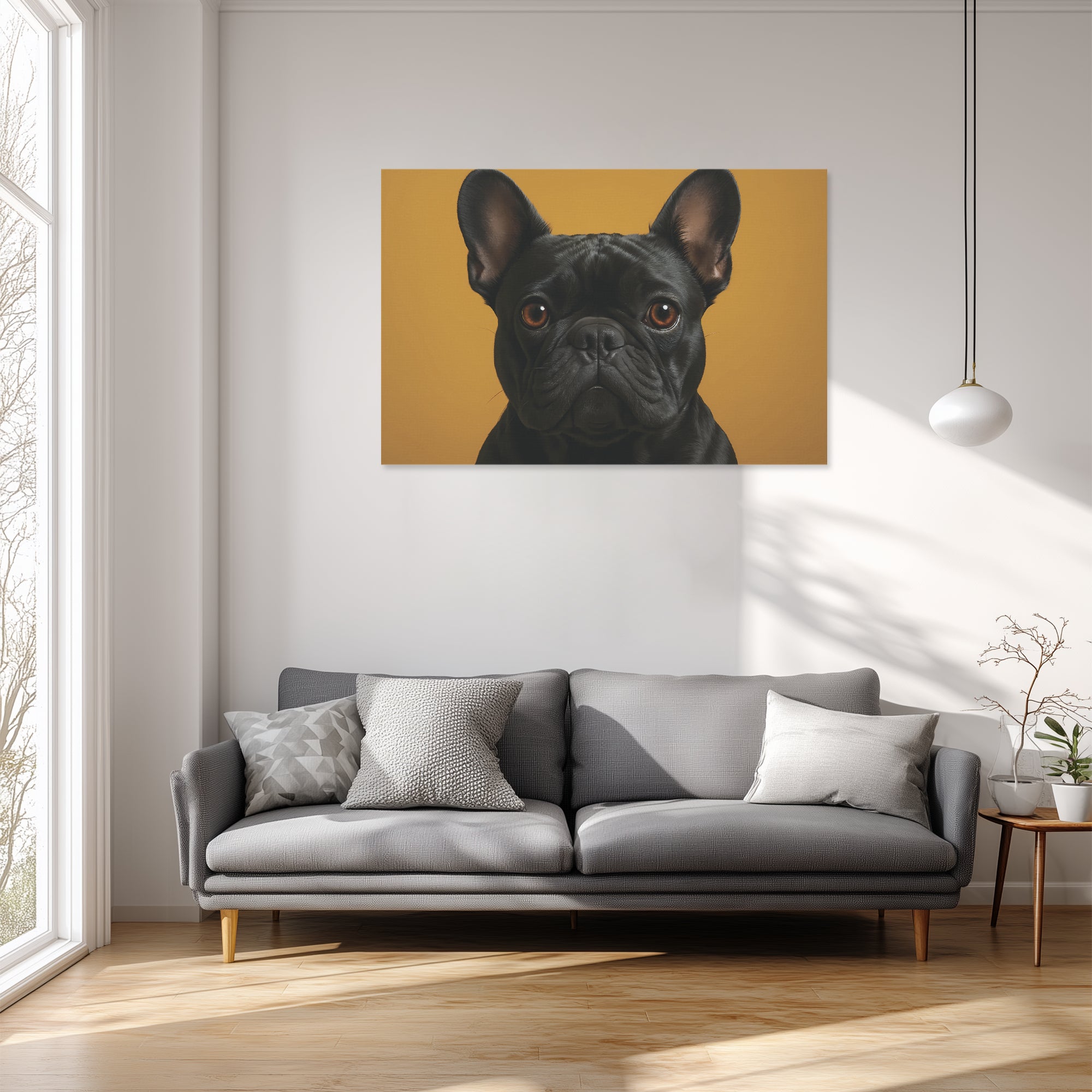 Stylish Adorable Frenchie Canvas Wall Art For Frenchie Fans | Comfy Fit