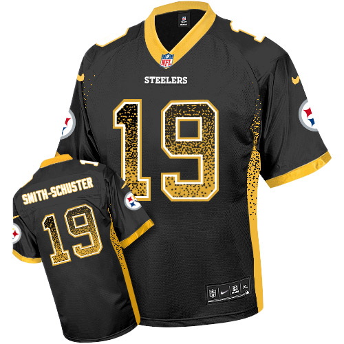 NFL W P S Steelers #19 JuJu Smith-Schuster Elite Black Jersey - Fan...