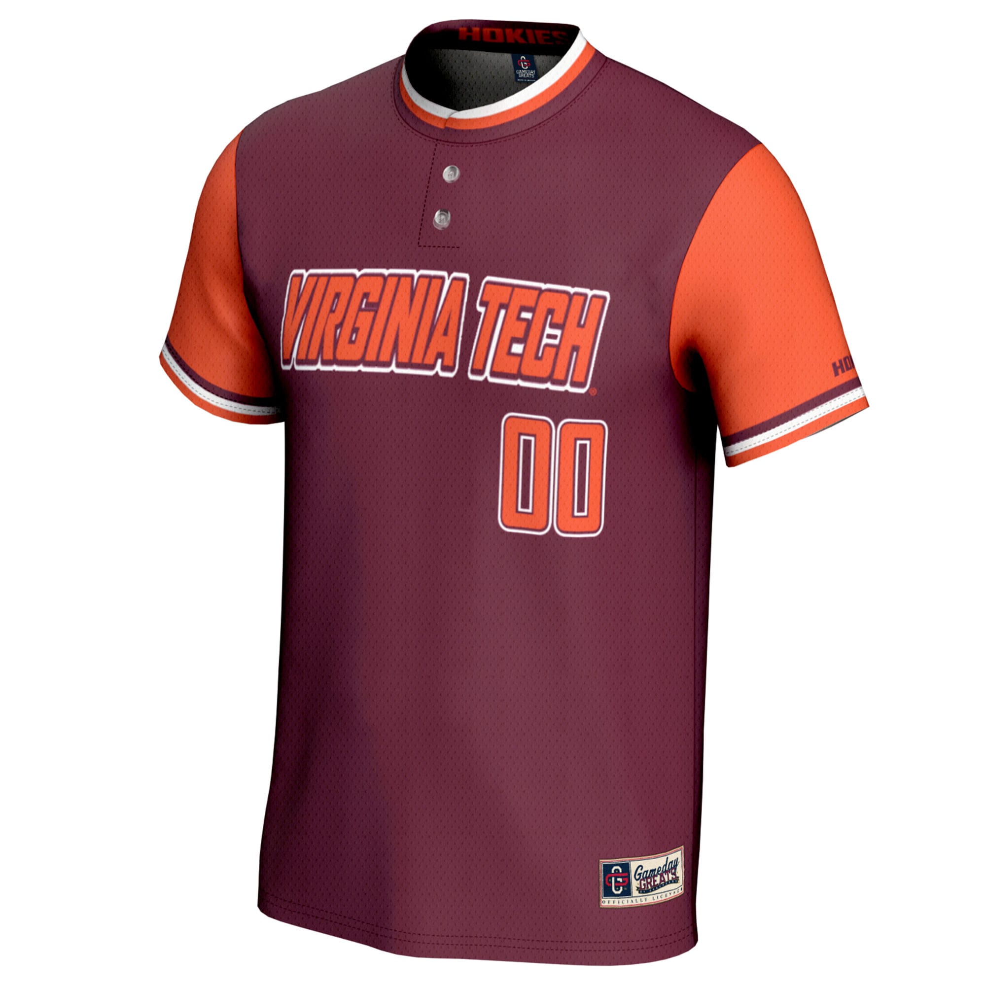 [NJP] Virginia Tech Hokies GameDay Greats Unisex NIL Pick-A-Player Lightweight Softball Jersey - Maroon