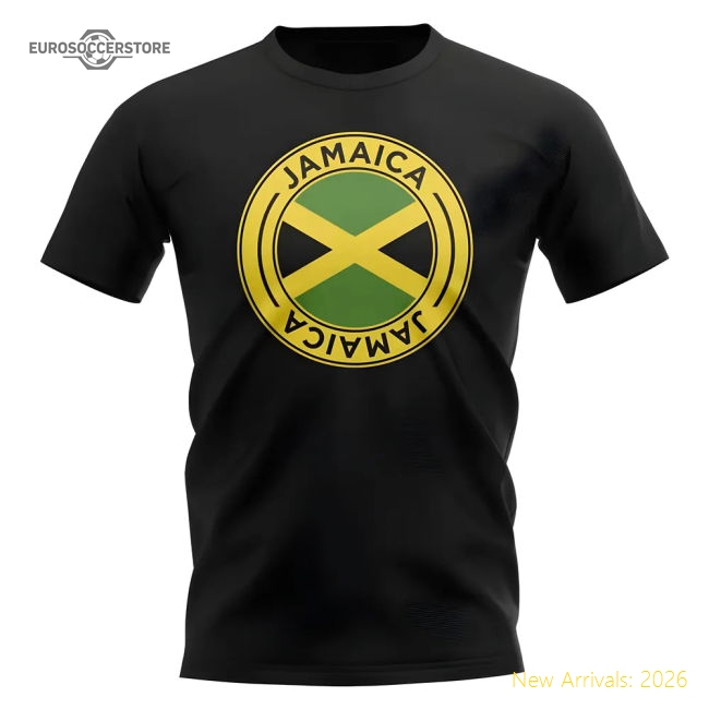 Exceptional Reggae Boyz Football Badge T-shirt (black) - Great Value