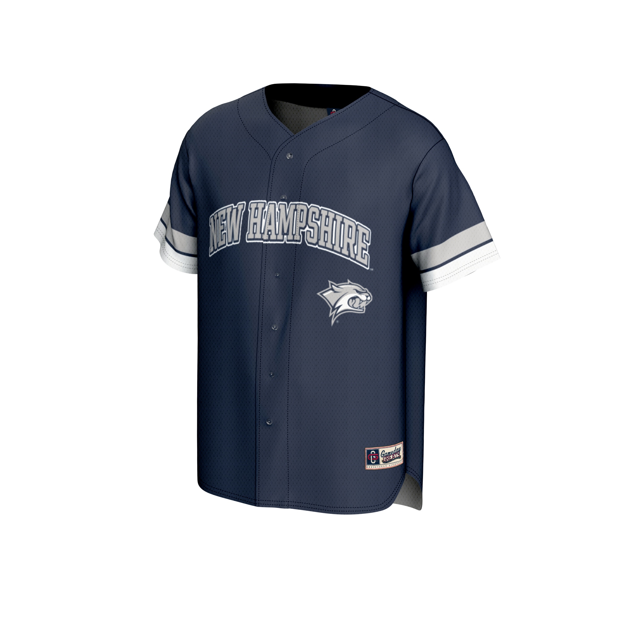 [DDG] New Hampshire Wildcats GameDay Greats Unisex Spirit Baseball Jersey - Navy