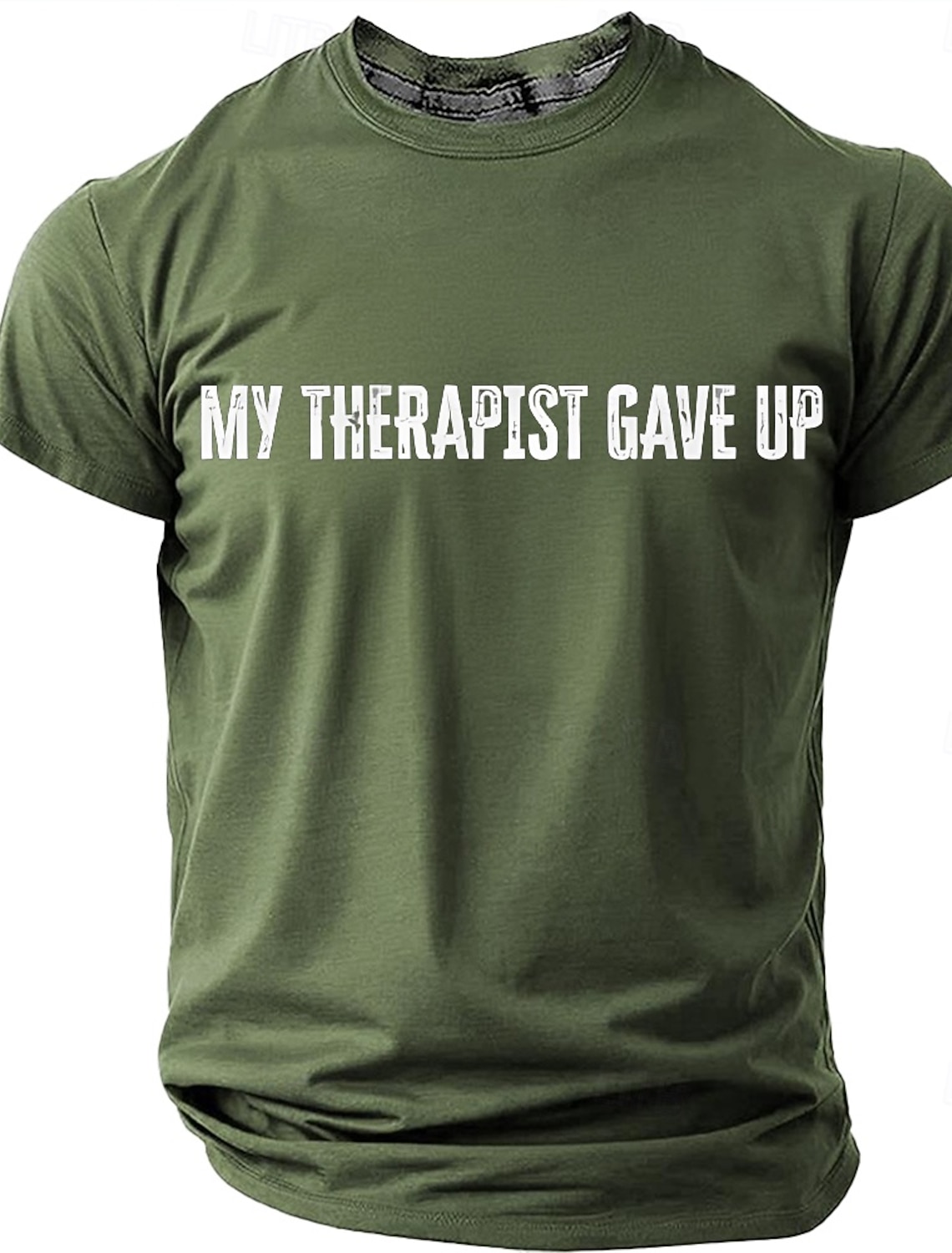 Men's My Therapist Gave Up T-Shirt, Funny Sarcastic Novelty Tee Gift for Dad Husband Boyfriend