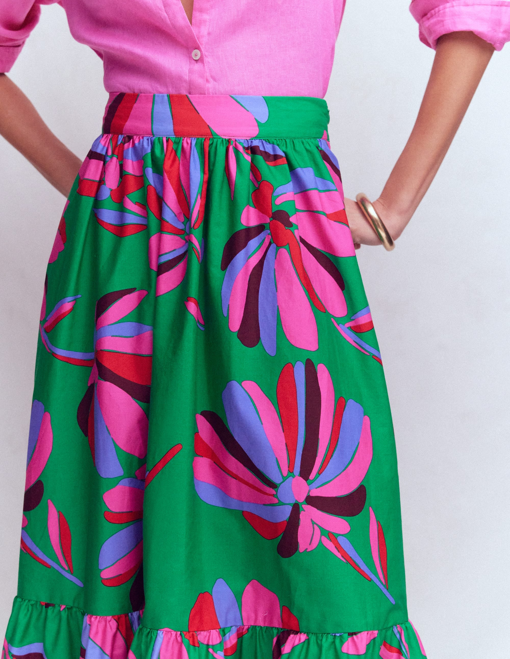 Abigail Poplin Maxi Skirt