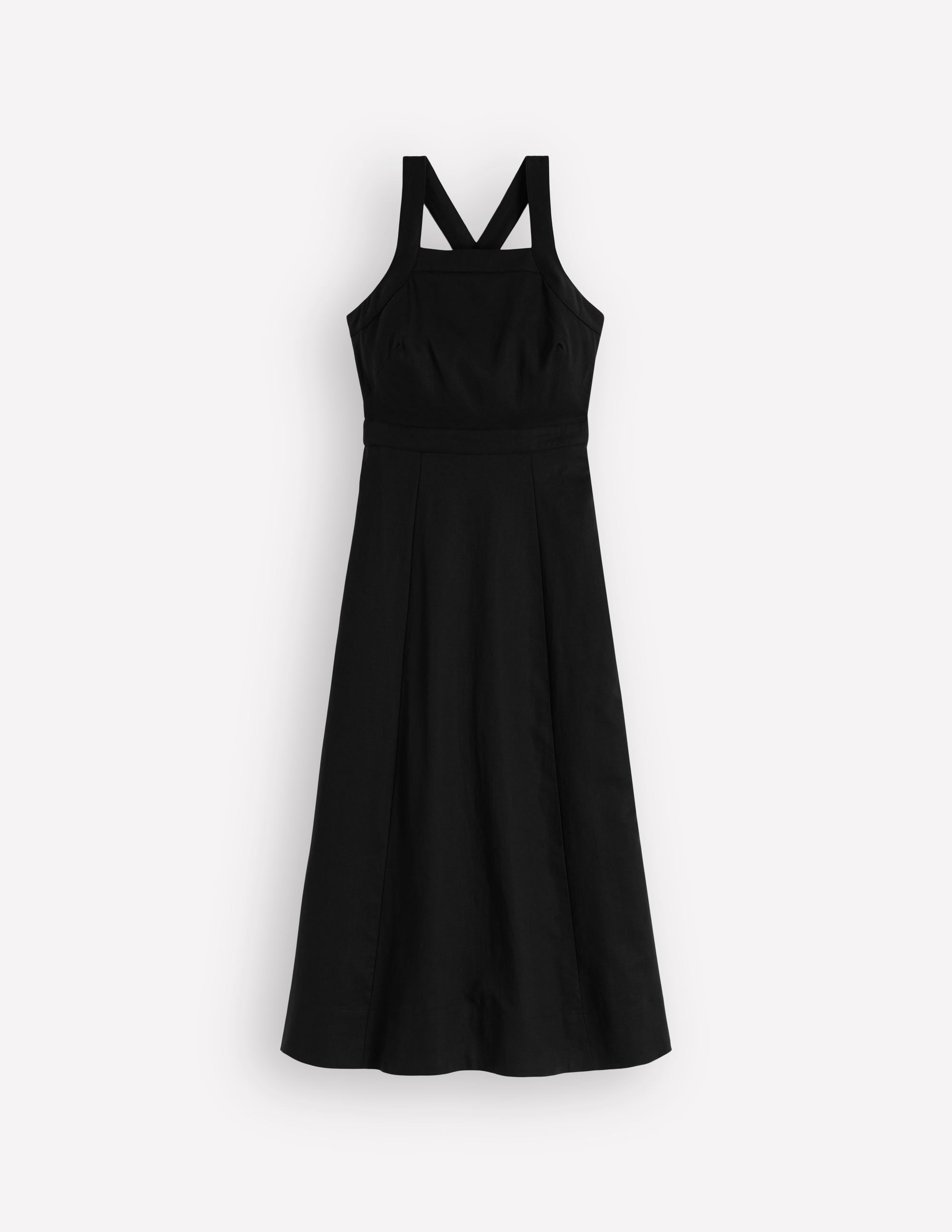 Cross-back Linen Blend Dress
